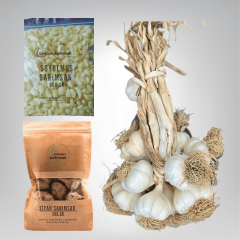 Hoşgeldin Paketi - (Büyük Boy 3 KG, Soyulmuş 500 GR, Siyah Sarımsak 300 GR)