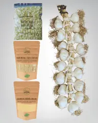 Hoşgeldin Paketi - (Büyük Boy 3 KG, Soyulmuş 500 GR, Sarımsak Granül 300 GR, Sarımsak Tozu 300 GR)