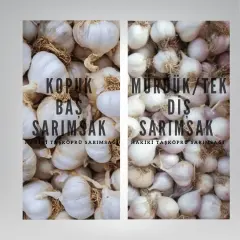 Sarımsak Baş Paketi - (2 Kilogram Mürdük / Tek Diş,  1 Kilogram Kopuk Baş Taşköprü Sarımsak)